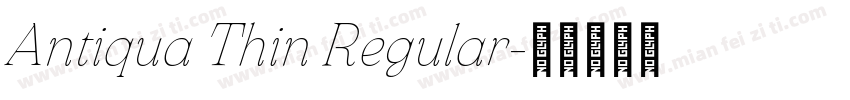 Antiqua Thin Regular字体转换